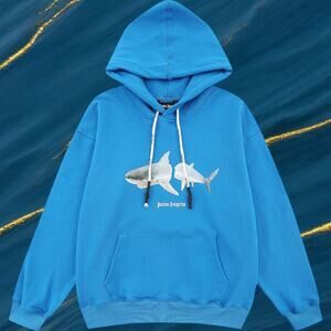 Palm Angels Men's Blue Hoodie